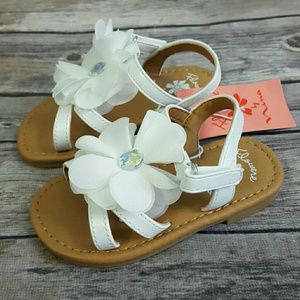 Flowers by Nina Toddlers Girls White Sandals